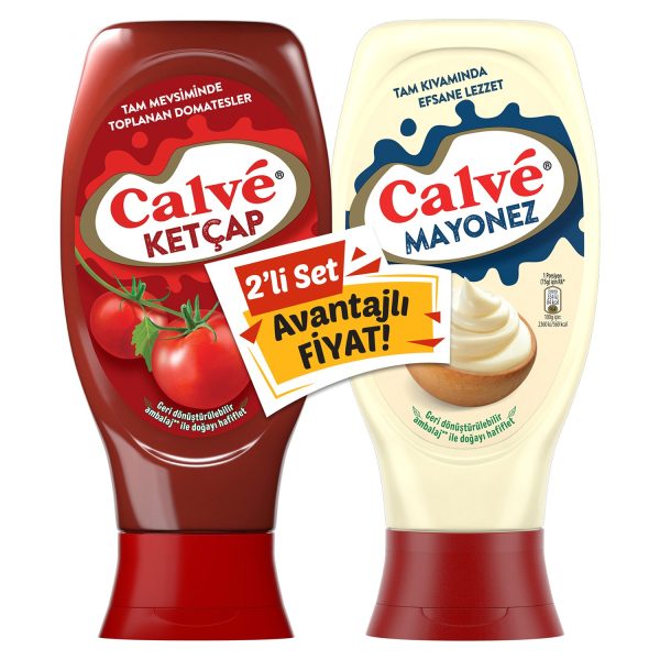 Calve Ketçap Mayonez Tatli Buyuk Set 600\540