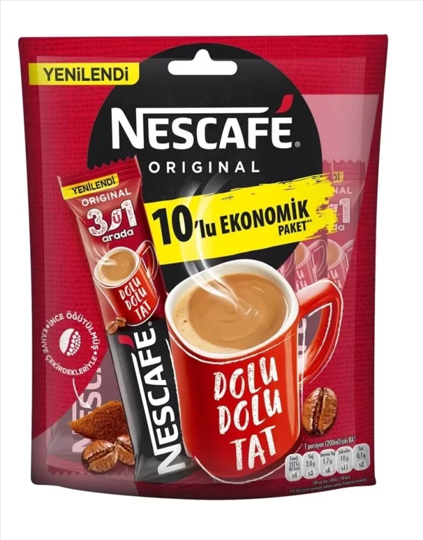 Nescafe 3'ü 1 Arada Sütlü Köpüklü 10lu - Görsel 2